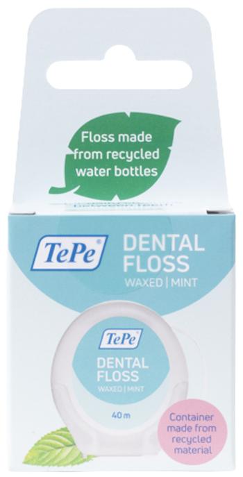 TePe Dental Floss, expandující voskovaná zubní nit s mátovou příchutí, 40 m