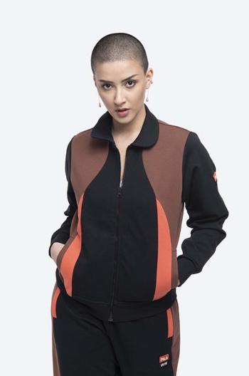 Mikina Fila X Wood Wood Women Evonne Track Jacket 688378 B028 dámská, černá barva, vzorovaná