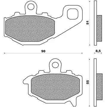 NEWFREN brzdové destičky (směs ROAD TOURING SINTERED) (2ks) M502-513 (M502-513)