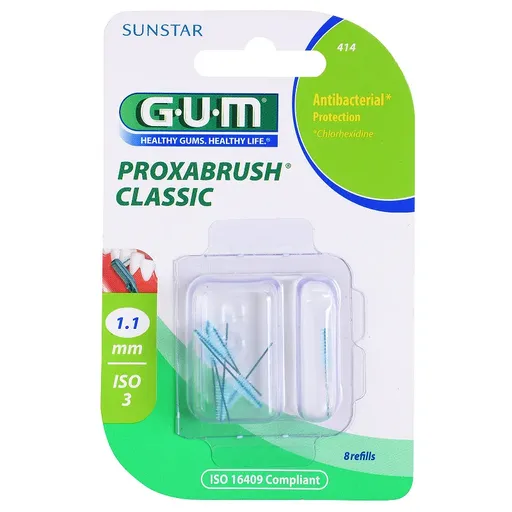 G.U.M Proxabrush Classic náhradní mezizubní kartáčky v blistru 1,1 mm 8 ks