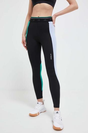 Tréninkové legíny adidas Performance Techfit Colorblock černá barva, vzorované