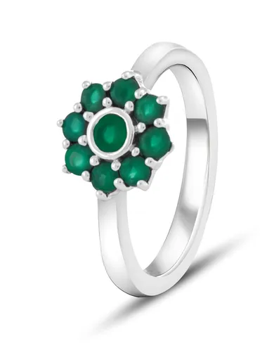 Beneto Exclusive Půvabný stříbrný prsten s achátem ACHAGG1 58 mm