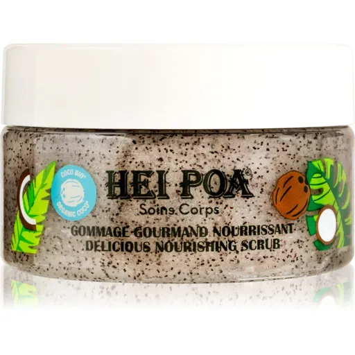 Hei Poa Tahiti Monoi Oil vyživující tělový peeling s kokosem 260 g