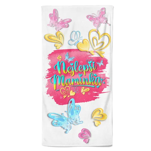 Osuška Nejlepší maminka – blop (Velikost osušky: 70x140cm)