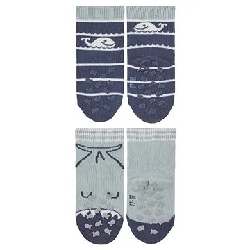 Sterntaler na lezení protiskluzové chlapecké 2 páry modrošedé, rybičky 8012231 (HRAjkob1226nad)