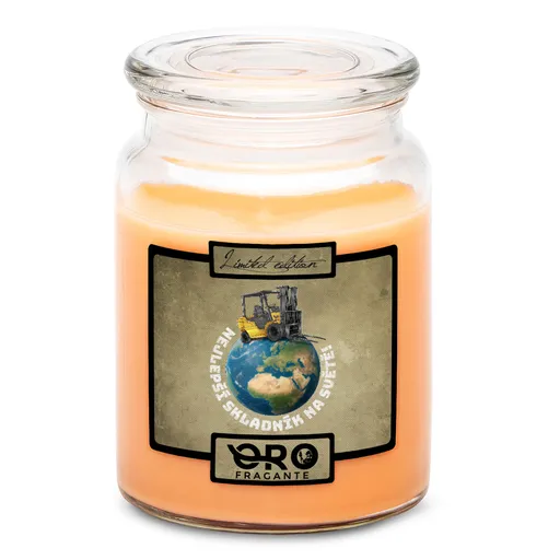 Svíčka Nejlepší skladník – ještěrka (Vůně svíčky: Tropické ovoce)