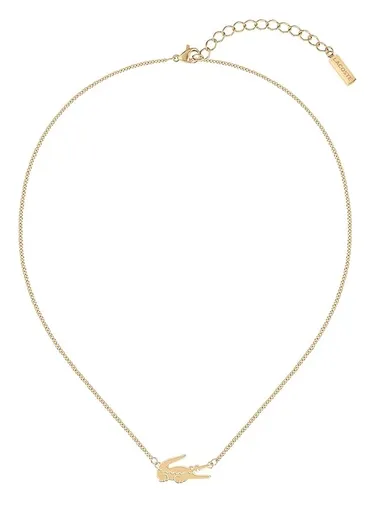 Lacoste Originální pozlacený náhrdelník pro ženy Crocodile 2040045