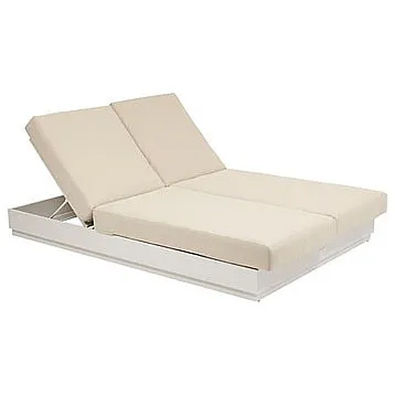 DEOKORK Hliníkové lehátko pro 2 osoby MADRID (cappuccino)