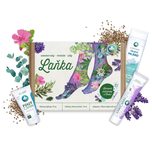 Dárkové balení LAŇKA pro unavené nohy, chodidla a paty - Annabis