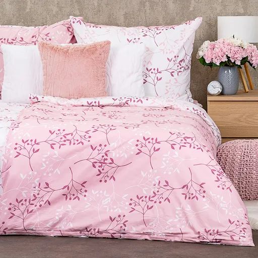4Home Bavlněné povlečení Harmony růžová, 140 x 220 cm, 70 x 90 cm