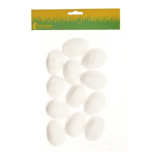 Vejce polystyrén 12 ks, výška 6 cm