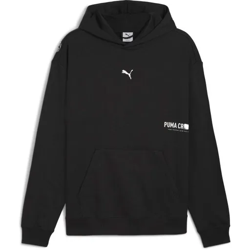 Puma M GRAPHIC FRENCH TERRY HOODIE Pánská mikina, černá, velikost