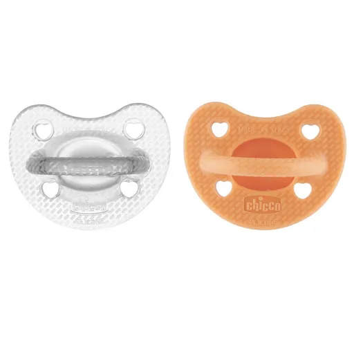 Chicco Dudlík Physio Luxe orange/gray 6-16m, 2ks