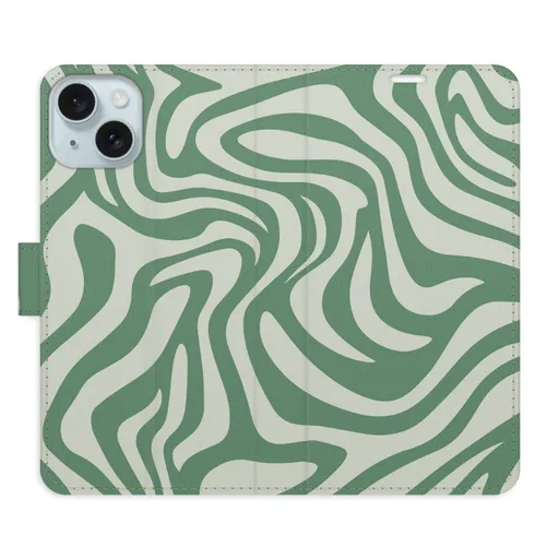 Flipové pouzdro iSaprio - Zebra Green 02 - iPhone 15 Plus