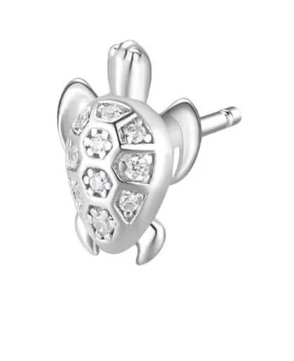 Rosato Stříbrná single náušnice Želva Storie RZO053R