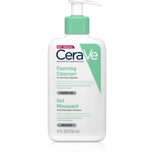 CeraVe Cleansers Foaming Cleanser čisticí pěnivý gel pro normální až mastnou pleť 236 ml