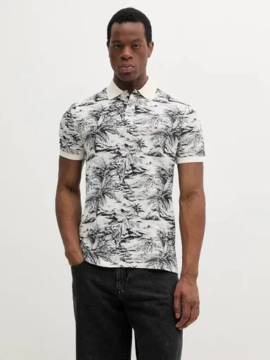 Tommy Hilfiger pánské modro krémové polotričko MW0MW38475 M