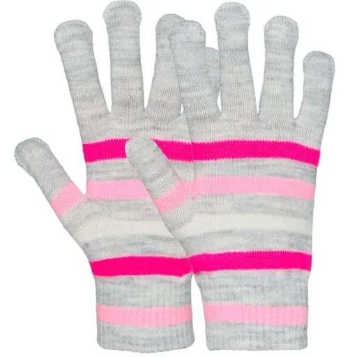 Lewro DUNY Dívčí pletené rukavice, šedá, velikost 4-7Y