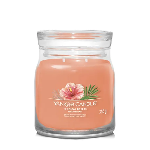 Yankee Candle Aromatická svíčka Signature sklo střední Tropical Breeze 368 g