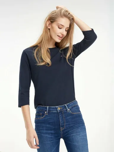 Tommy Hilfiger dámské tmavě modré tričko WW0WW24968 XS