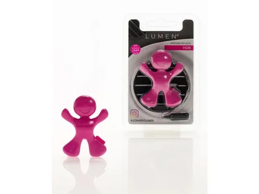 Vůně do auta panáček Leonardo FIORI FLOW růžový - LUMEN