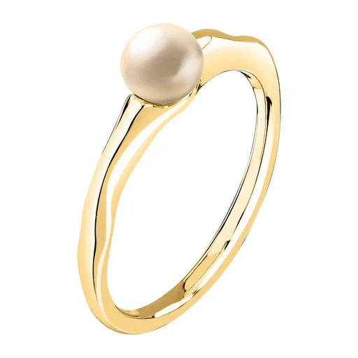 Morellato Půvabný pozlacený prsten Perla SXU440 56 mm