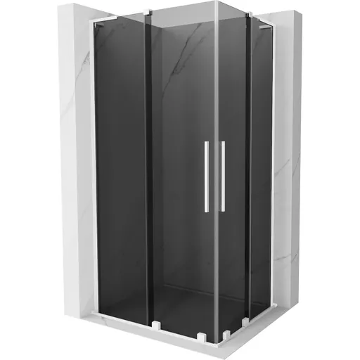MEXEN/S Velar L Duo sprchový kout, posuvné dveře 90 x 80, grafit, bílá 871-090-080-02-43-20