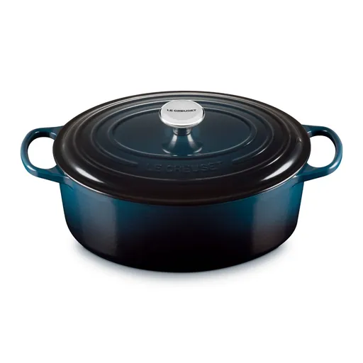 Kastrol SIGNATURE 31 cm, 6,3 l, oválný, NUIT, litina, Le Creuset