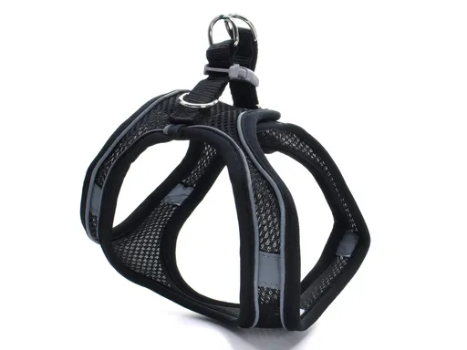 Vsepropejska Neve postroj pro psa s vodítkem | 22 – 46 cm Barva: Černá, Obvod hrudníku: 28 - 32 cm