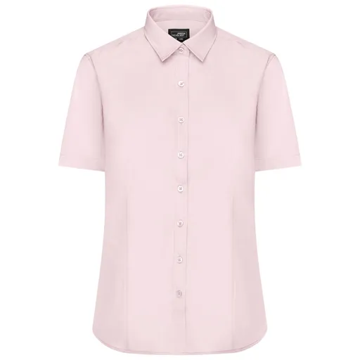 James & Nicholson (Daiber) Dámská košile s krátkým rukávem JN679 - Světle růžová | S