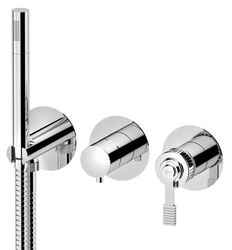 SAPHO VERSI podomítková sprchová/vanová baterie s ruční sprchou, 2 výstupy, chrom RV052