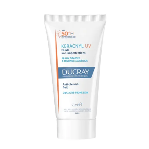 Ducray Ochranný fluid pro problematickou pleť SPF 50+ Keracnyl UV (Anti-Blemish Fluid) 50 ml