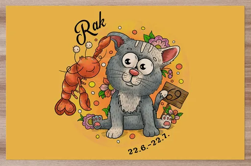 Prostírání Kočičí znamení – rak