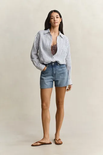 ŠORTKY GANT DENIM SHORTS SEMI LIGHT BLUE BROKEN IN