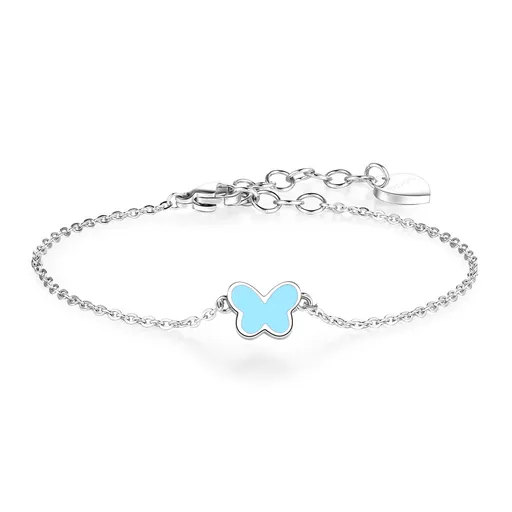 S'Agapõ Ocelový náramek Motýl Click SCK211