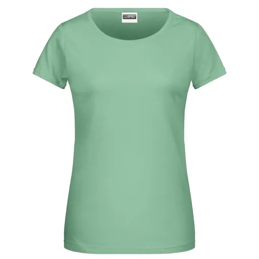 James & Nicholson (Daiber) Klasické dámské tričko z biobavlny 8007 - Jadeitová zelená | L