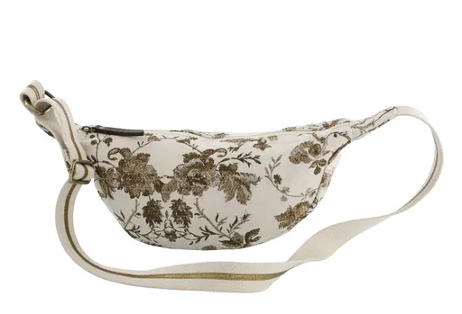 Béžová ledvinka se zlatými vyšívanými listy Anniversary Bumbag - 38*22 cm 16111919