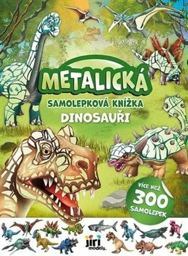Metalická samolepková knížka Dinosauři