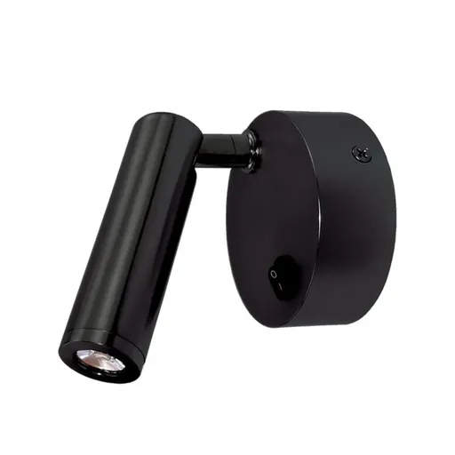 ACA Lighting LED nástěnné svítidlo INYOKA2 3W matná černá nastavitelné 50st 210lm 4000? 230V SF151AMB