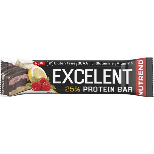 Nutrend EXCELENT 85 G CITRÓN + TVAROH + MALINA Proteinová tyčinka, , velikost 85 G