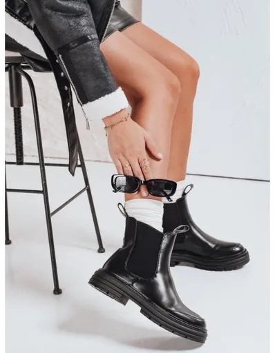 Dámské kotníkové boty LUXIBOOTS na platformě, černé