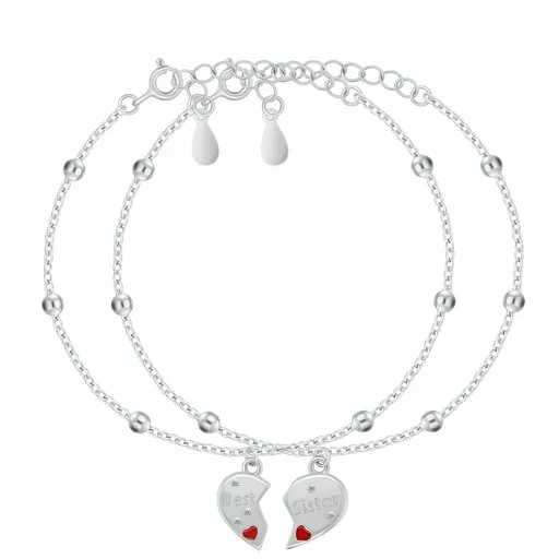 Brilio Silver Sada stříbrných náramků pro sestry SET278W (2x náramek)