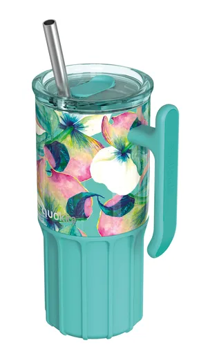 Termohrnek Umi s brčkem, 720ml, Quokka, garden