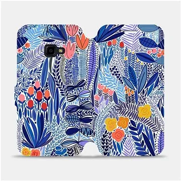 Flip pouzdro na mobil Samsung Galaxy Xcover 4 - MP03P Modrá květena (5903516764334)