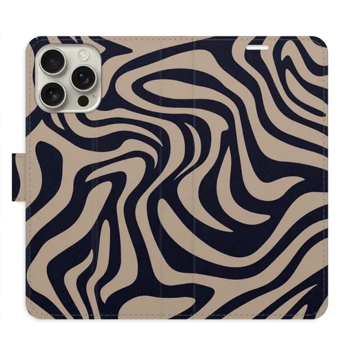 Flipové pouzdro iSaprio - Zebra Black 02 - iPhone 16 Pro Max