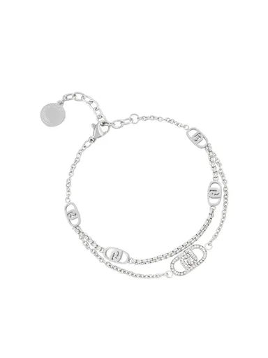 Liu Jo Dvojitý ocelový náramek s krystaly LJ2903