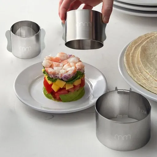 Kruhové formy na servírování jídel (3 kusy)