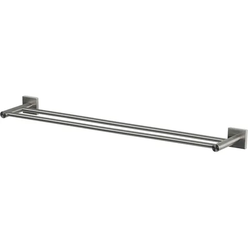 Spirella Dvojitý nástěnný držák na ručníky Nyo 60 cm, kartáčovaný nerez