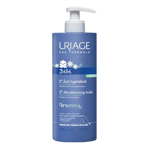 Uriage Hydratační mléko na tělo a obličej pro děti od narození Bébé (Moisturizing Milk) 500 ml