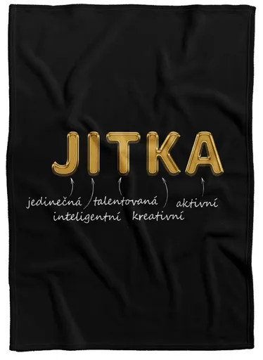 Deka Ženská jména – GOLD (Jméno: Jitka, Podšití beránkem: NE)